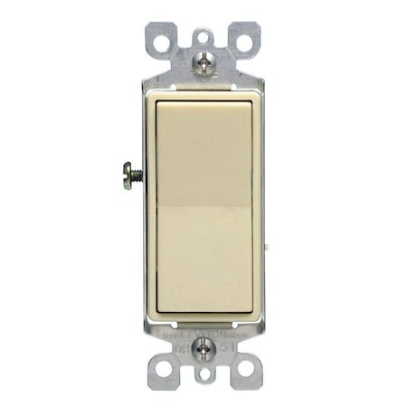 Decora Leviton Decora 15 amps Four Pole 4-Way / Rocker AC Quiet Switch Ivory 1 pk 05604-2IS